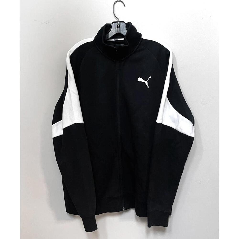 Puma Evostripe Athletic Sweatshirt Mens XL Zip Black White